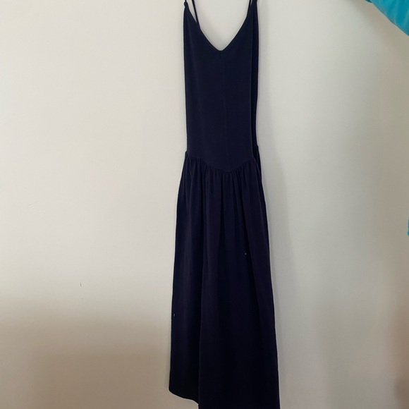 Women’s navy blue cotton summer dress - Picture 3 of 7